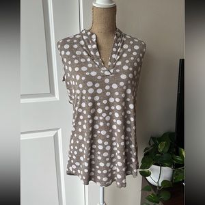SJs Beige Polka Dot Tank top